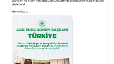ANKARA, – TARIM ve Orman Bakanı İbrahim Yumaklı, “Ülkemiz, Yakın