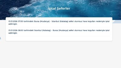 Özgül ATABEY/ MUDANYA(Bursa), – BURSA’da Deniz Otobüsleri’nin (BUDO) 1 Ocak’ta