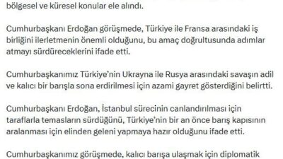 ANKARA, – CUMHURBAŞKANI Recep Tayyip Erdoğan, Fransa Cumhurbaşkanı Emmanuel Macron