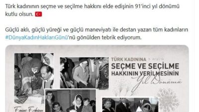 ANKARA, – CUMHURBAŞKANI Recep Tayyip Erdoğan’ın eşi Emine Erdoğan, Türk