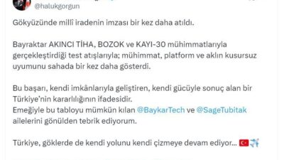 ANKARA, – SAVUNMA Sanayii Başkanı Haluk Görgün, “Bayraktar AKINCI TİHA,