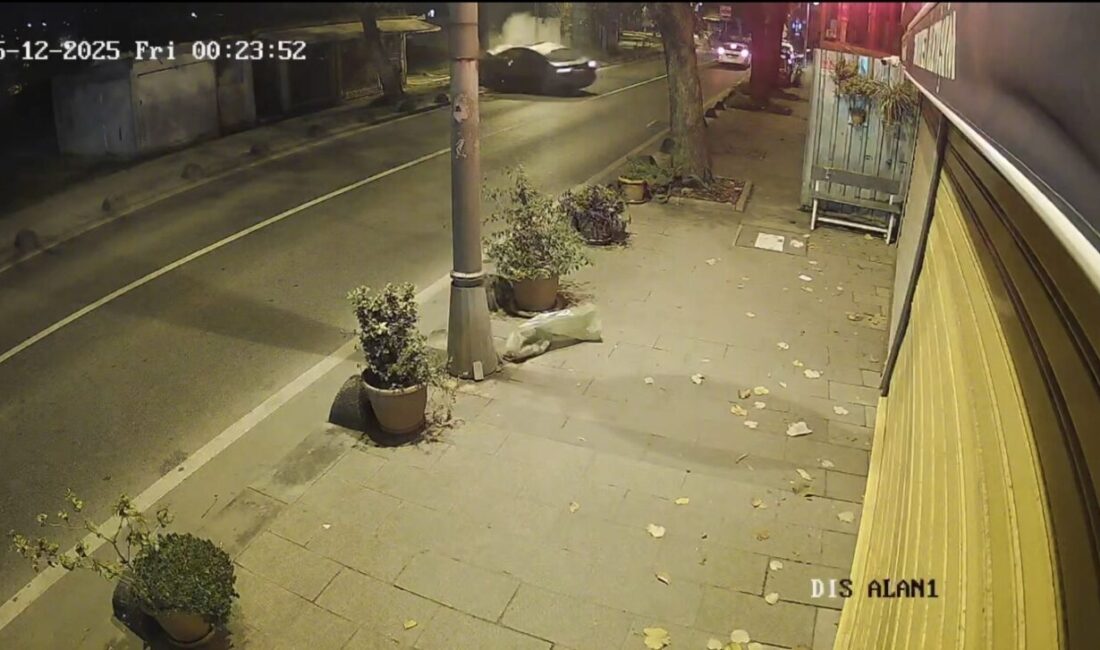 Mert ORDU/İSTANBUL -BEYKOZ’da sürücüsünün direksiyon hakimiyetini kaybettiği otomobil yol kenarındaki