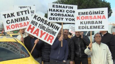 Emre KURT / İSTANBUL, – İSTANBUL’da korsan taşımacılığı protesto eden