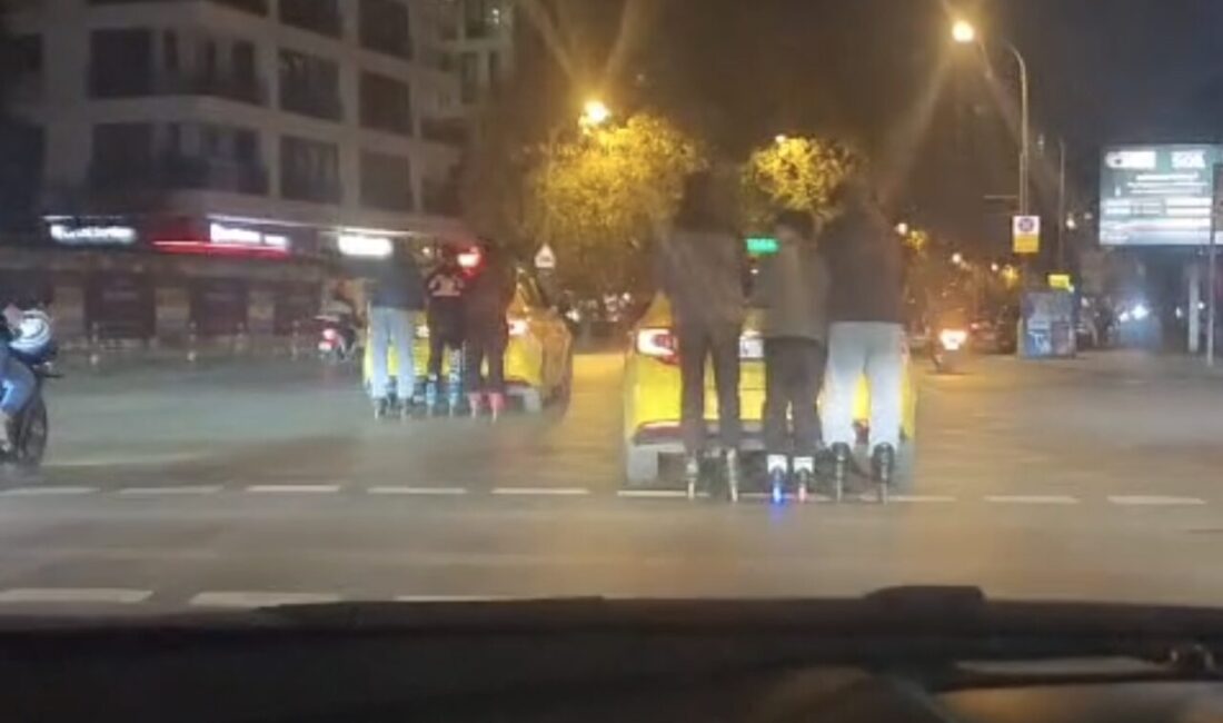 Mert ORDU/İSTANBUL, – KADIKÖY’de patenli 6 kişi hareket halindeki iki