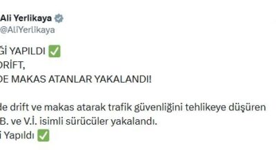 Umutcan ÖREN/ANKARA, – İÇİŞLERİ Bakanı Ali Yerlikaya, İzmir’de drift ve