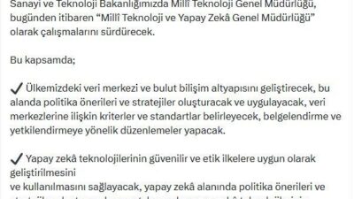 ANKARA, – SANAYİ ve Teknoloji Bakanı Mehmet Fatih Kacır, Milli