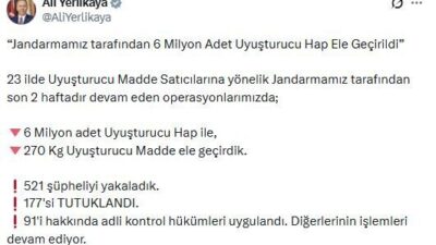 Umutcan ÖREN/ANKARA, – İÇİŞLERİ Bakanı Ali Yerlikaya, 23 ilde uyuşturucu