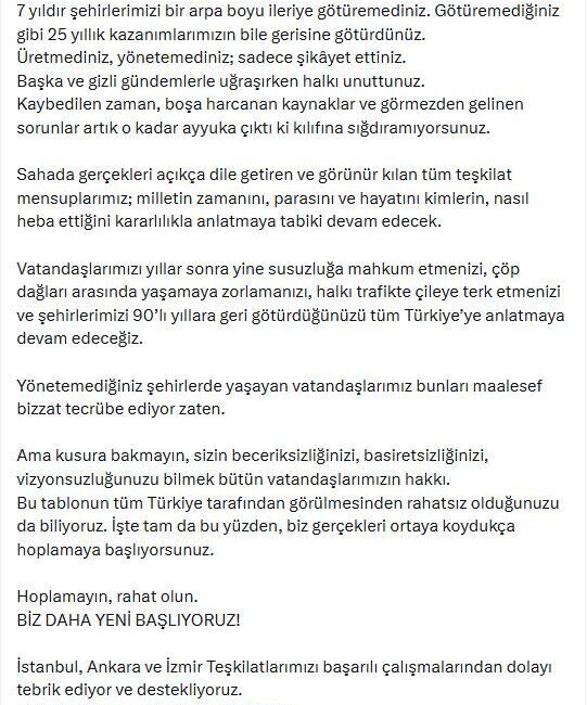 ANKARA, – AK Parti Genel Başkan Yardımcısı Faruk Acar, “Vatandaşlarımızı