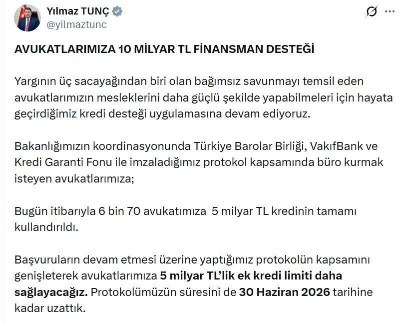 Eda KOÇ/ANKARA, – ADALET Bakanı Yılmaz Tunç, “Bakanlığımızın koordinasyonunda Türkiye
