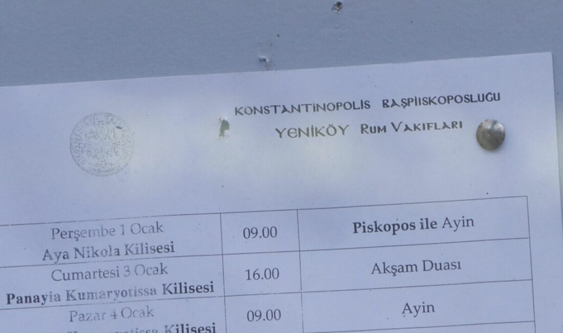 Tuğçe SEZER ODABAŞI-Ulaşcan ÖZER/İSTANBUL, – İSTANBUL Yeniköy’de bulunan Panayia Rum