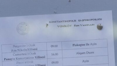Tuğçe SEZER ODABAŞI-Ulaşcan ÖZER/İSTANBUL, – İSTANBUL Yeniköy’de bulunan Panayia Rum