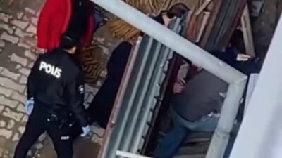 Baran AKKAYA-Emin YEŞİL/İSTANBUL, -SULTANGAZİ’de inşaatın en üst katında çalışan işçi