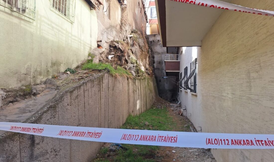 Umutcan ÖREN-Batuhan DURNAOĞLU/ANKARA, – ANKARA’nın Mamak ilçesinde toprak kayması nedeniyle