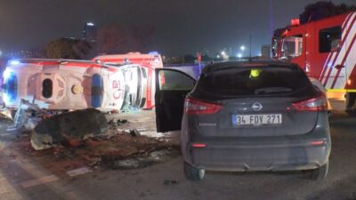 İsa ALMAÇAYIR/İSTANBUL, – KARTAL’da hasta taşıyan ambulans ile cip kafa