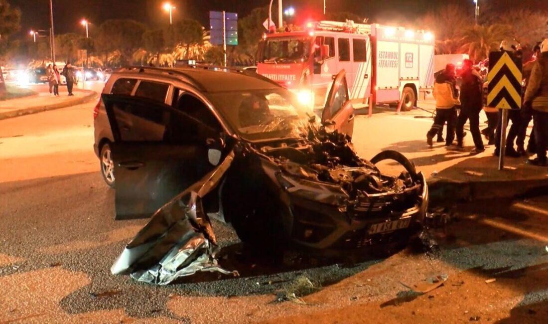 İsa ALMAÇAYIR/İSTANBUL, – MALTEPE’de seyir halindeki iki otomobil kafa kafaya