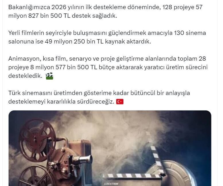 ANKARA, – KÜLTÜR ve Turizm Bakanı Mehmet Nuri Ersoy, 2026’nın