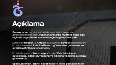 Emre ÖNCEL/SAMSUN, – TRABZONSPOR, Samsunspor maçı öncesinde takım otobüsüne yapılan