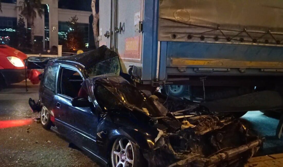 Barış YILMAZ/BURSA, – BURSA’nın Osmangazi ilçesinde hafif ticari araçla çarpıştıktan