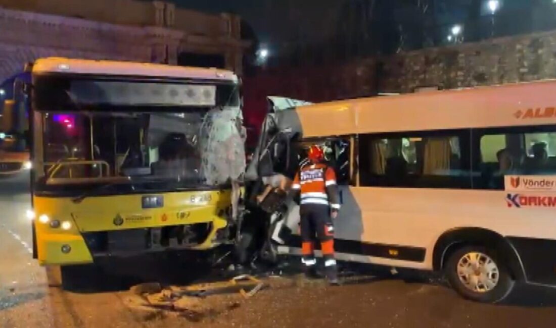 Mehmet Kaan KURT/İSTANBUL, – BEŞİKTAŞ’ta İETT otobüsü ile servis minibüsü