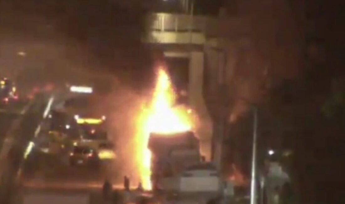 Mert ORDU/İSTANBUL, – TUZLA’da park halindeki taşyünü yüklü TIR alev