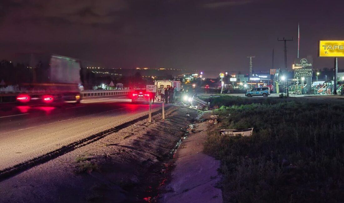 Kadircan GÜLER/ ANKARA, – ANKARA’nın Gölbaşı ilçesinde sürücünün kontrolünden çıkan