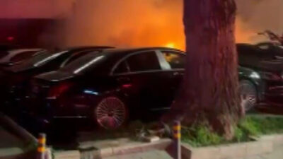 Soner HASIRCIOĞLU/İSTANBUL, – BEŞİKTAŞ’ta, araç kiralama şirketinin önünde park halinde