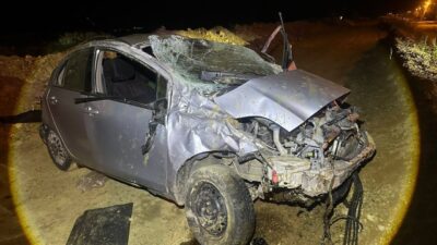 Ünsal YÜCEL/KEŞAN(Edirne), -EDİRNE’nin Keşan ilçesinde otomobilin takla attığı kazada 2