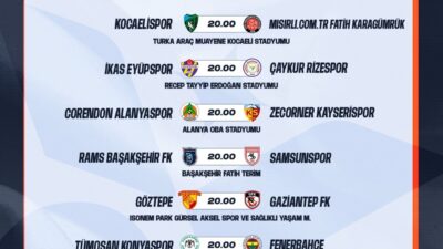 İSTANBUL, – SÜPER Lig’de 33’üncü haftanın programı açıklandı. 33’üncü hafta