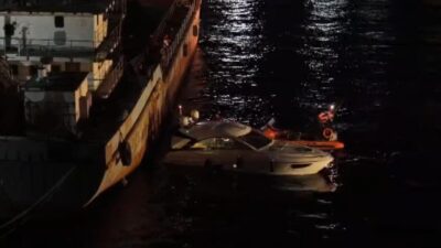 Mert ORDU/İSTANBUL, – ÜSKÜDAR, Haydarpaşa Limanı’nda tekne, gemiye çarptı. Kaza