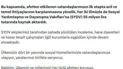 Ruken KADIOĞLU/ANKARA, – AİLE ve Sosyal Hizmetler Bakanı Mahinur Özdemir