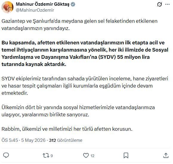 Ruken KADIOĞLU/ANKARA, – AİLE ve Sosyal Hizmetler Bakanı Mahinur Özdemir