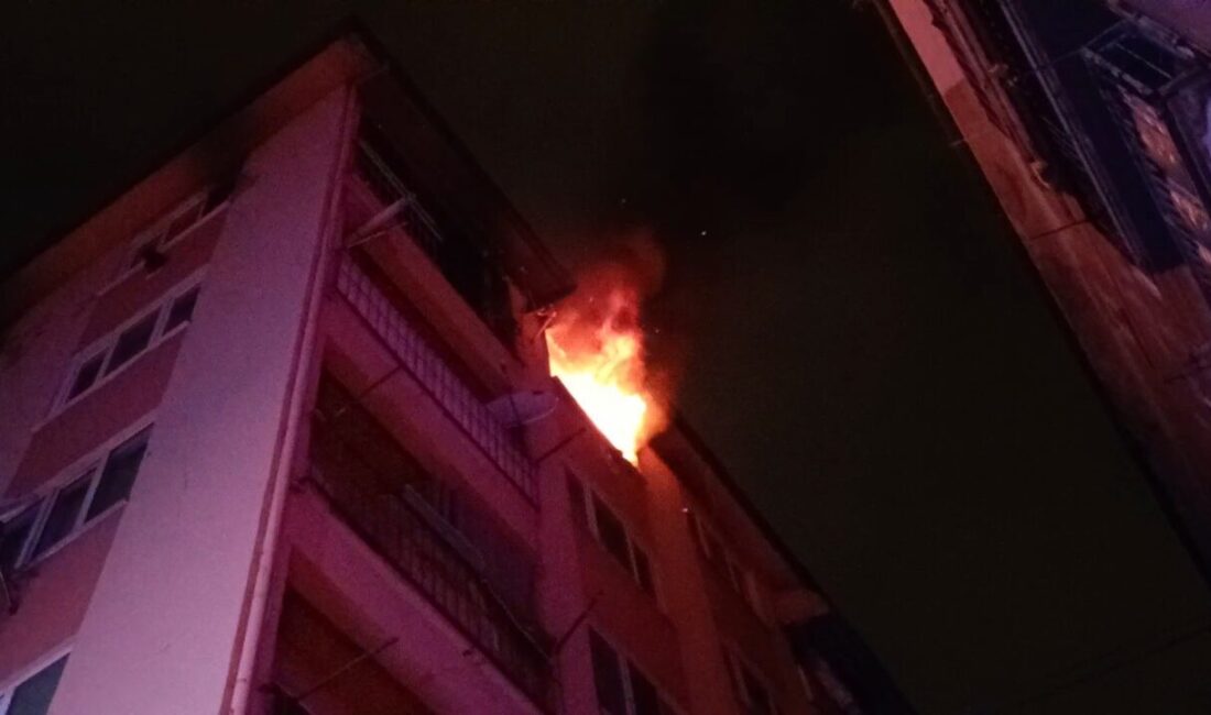 Barış YILMAZ/ BURSA, – BURSA’nın Osmangazi ilçesinde apartman dairesinde çıkan
