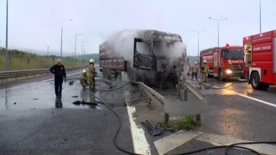 İsa ALMAÇAYIR/İSTANBUL, – ÇEKMEKÖY, Kuzey Marmara Otoyolu’nda sürücüsünün direksiyon hakimiyetini