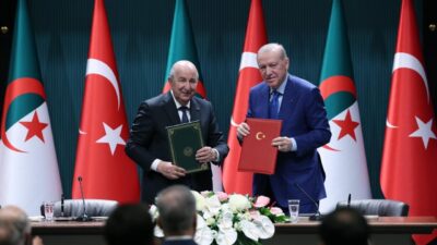 ORTAK BASIN TOPLANTISI DÜZENLENDİ Cumhurbaşkanı Erdoğan ile Cezayir Cumhurbaşkanı Tebbun,