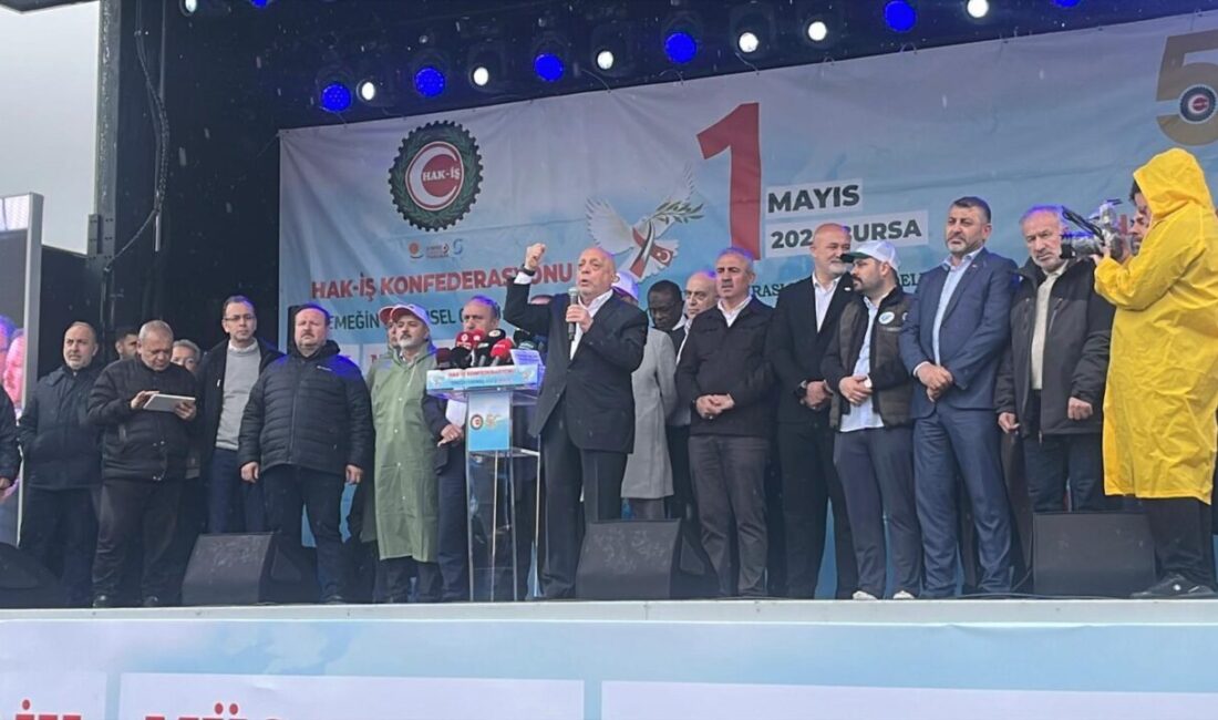 Yiğithan HÜYÜK- Hüseyin SEZGİN/BURSA, – HAK-İŞ Genel Başkanı Mahmut Arslan,