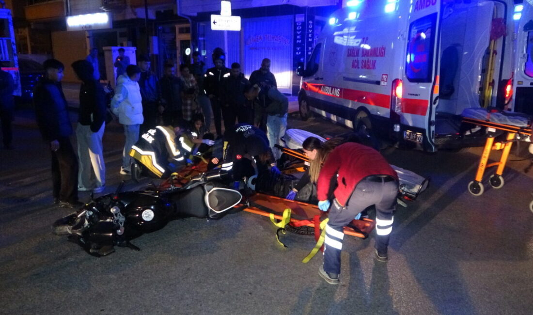 Ünsal YÜCEL/ KEŞAN(Edirne), – EDİRNE’nin Keşan ilçesinde kamyonetle çarpışan motosikletteki