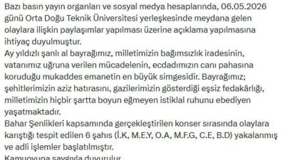 ANKARA, – ANKARA Cumhuriyet Başsavcılığı tarafından, Orta Doğu Teknik Üniversitesi