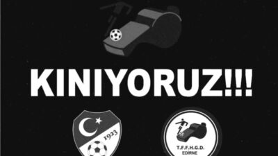 TFFHGD EDİRNE ŞUBESİ’NDEN KINAMA Türkiye Faal Futbol Hakemleri ve Gözlemcileri