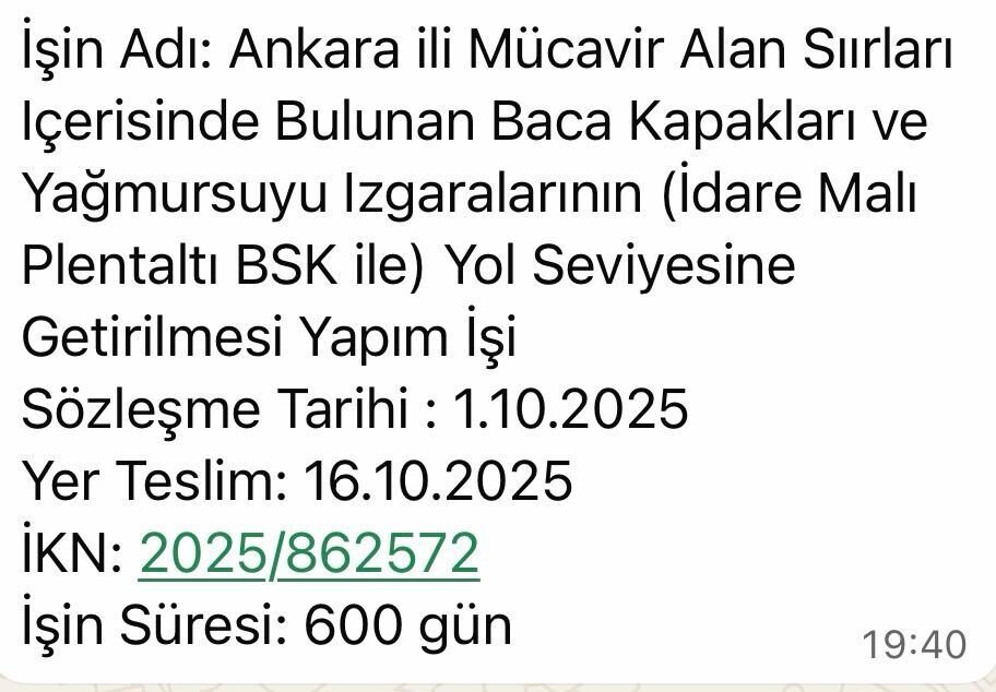 ANKARA, – ANKARA Büyükşehir Belediyesi (ABB) sanal medya hesabından yapılan