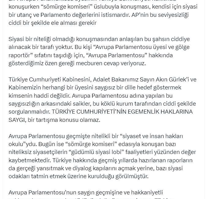 ANKARA, – AK Parti Genel Başkan Yardımcısı ve Parti Sözcüsü
