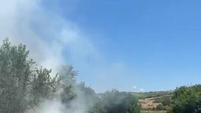 Yavuz YILMAZ/İNEGÖL (Bursa), – BURSA’nın İnegöl ilçesinde çıkan anız yangınında