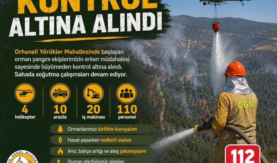 KONTROL ALTINA ALINDI Bursa’nın Orhaneli ilçesi Yörükler Mahallesi’nde saat 12.30