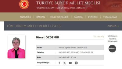 Samet ÖKSÜZ/ ANKARA, – CHP İstanbul Milletvekili Nimet Özdemir, partisinden