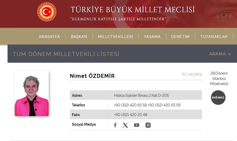 Samet ÖKSÜZ/ ANKARA, – CHP İstanbul Milletvekili Nimet Özdemir, partisinden