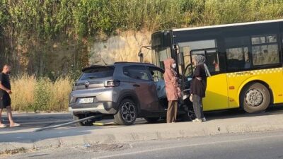 Baran AKKAYA/İSTANBUL, – KÜÇÜKÇEKMECE’de sağ şeritten gelen motosikletliye çarpmamak için