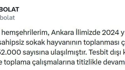 ANKARA, – ANKARA Valisi Yakup Canbolat, il genelinde 52 bin