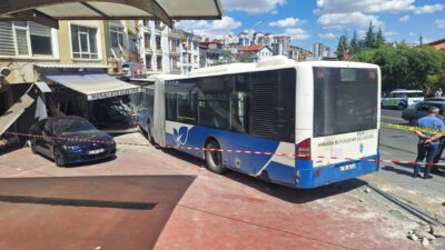 Umutcan ÖREN-Mehmet Gökhan HAKBİLİR/ANKARA, – ANKARA’nın Mamak ilçesinde belediye otobüsünün