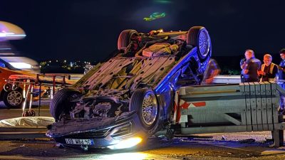 Mehmet Kaan KURT/İSTANBUL, – BEYKOZ TEM Otoyolu’nda minibüse çarpıktan sonra