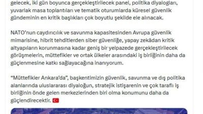 ANKARA, – İLETİŞİM Başkanı Burhanettin Duran, Ankara’da 7-8 Temmuz tarihlerinde