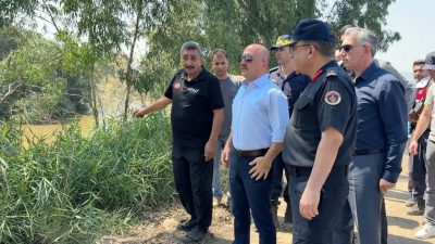 VALİ VAROL, ÇALIŞMALARI YERİNDE İNCELEDİ Aydın’ın İncirliova ilçesinde nehirde kaybolan
